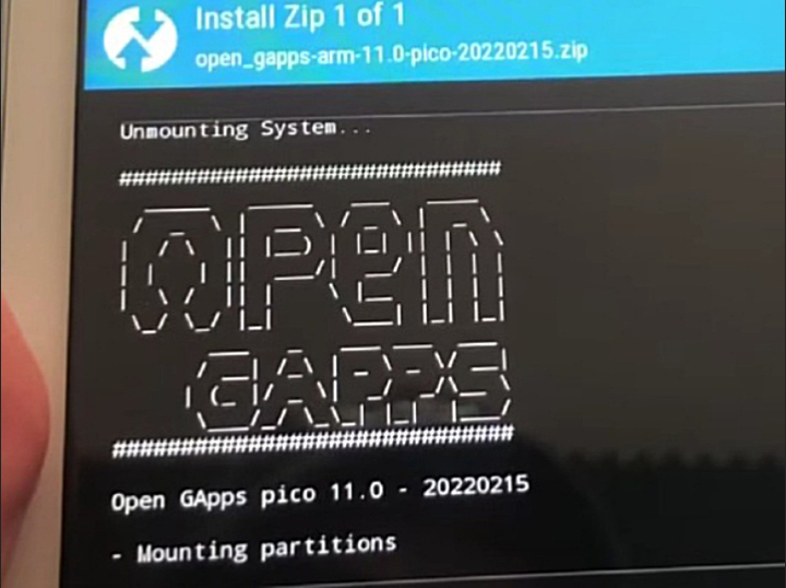 Open Gapps Flashing